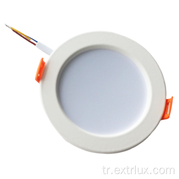 7W LED gömme Ultra Slim Demir Downlight 3 kablo